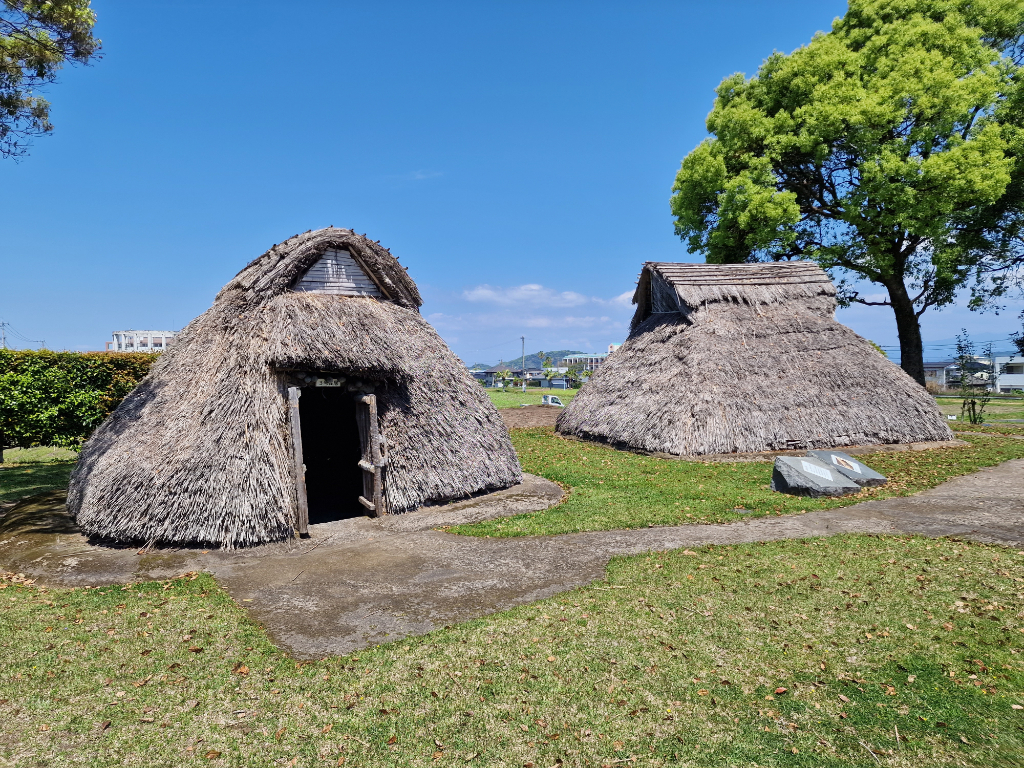 old straw huts