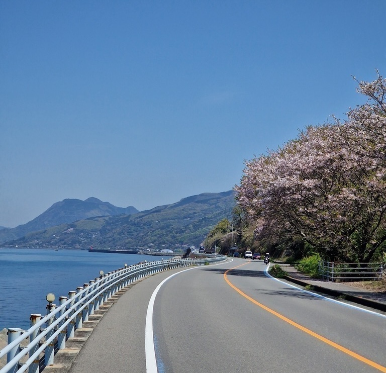 Looks like endless roads next to the sea