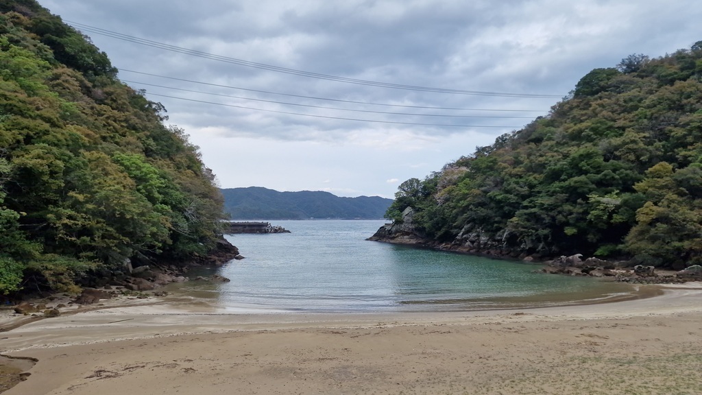 A secluded bay, only accessible from the pension